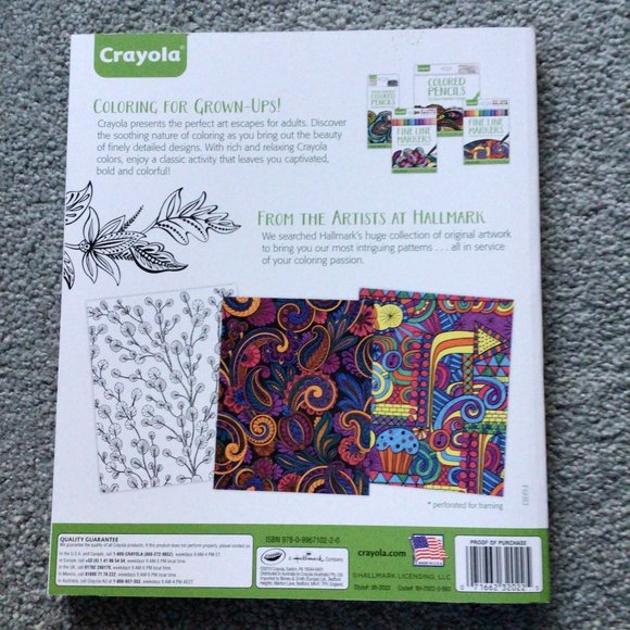 Crayola Hallmark Patterned Escapes Coloring Book - Picture 2 of 3